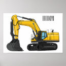 Search for construction equipment posters Excavator