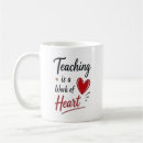 Search for teaching is work of heart mugs Thank you teacher