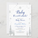 Search for silver glitter baby shower invitations Winter wonderland