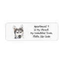 Search for husky dog return address labels Cute