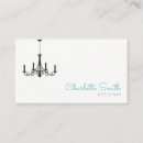 Search for chandelier business cards White