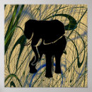 Search for abstract elephant posters Black