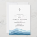 Search for baptism first communion invitations Blue