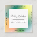 Search for social media manager business cards Qr code