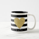 Search for black gold foil mugs Black and white