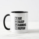 Search for eat sleep game repeat mugs Geek