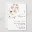 Search for boho floral christening invitations Baptism