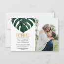 Search for monstera leaves invitations Gold foil