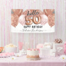 Search for 50 and fabulous banners Rose gold