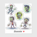Search for zombie cartoon stickers Halloween