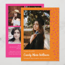 Search for pink orange graduation invitations Simple