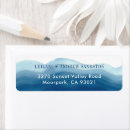 Search for blue wave return address labels Watercolor