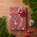 Search for botanical christmas wrapping paper Holly berry