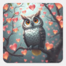 Search for romantic owls stickers Hearts