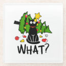 Search for funny cat coasters Santa