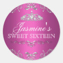 Search for silver hot pink stickers Sweet 16