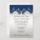 Search for navy silver anniversary invitations 25th