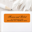 Search for orange black return address labels Halloween