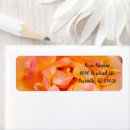 Search for peach flowers return address labels Pink