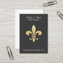 Search for lis business cards Fleur de lis