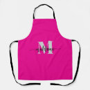 Search for pink and silver aprons Black