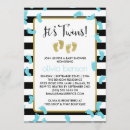 Search for footprint baby shower invitations Twins