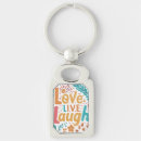 Search for live laugh love key rings Typography