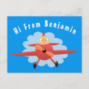 Search for cartoon plane postcards Aviation