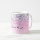 Search for sparkly coffee mugs Monogrammed