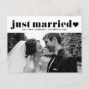 Search for just married postcards Typography