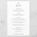 Search for minimalist wedding menus Classic