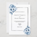 Search for dusty blue and silver wedding invitations Simple