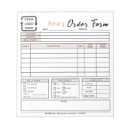 Search for invoice notepads Order form