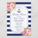 Search for floral nautical bridal shower invitations Stripes