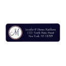 Search for circle monogram return address labels Unique