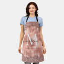 Search for metallic gold aprons Monogrammed
