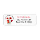 Search for poppies return address labels Flowers