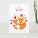 Search for fox valentines day cards Whimsical