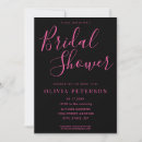 Search for pink black bridal shower invitations Modern