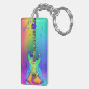 Search for music rocks rectangular key rings Electric
