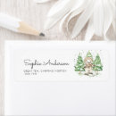 Search for skiing return address labels Watercolor
