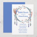 Search for feather bridal shower invitations Blue