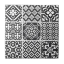 Search for black and white moroccan tiles Mediterranean