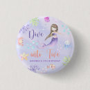 Search for ocean party badges Watercolor