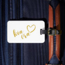 Search for love heart luggage tags Gold