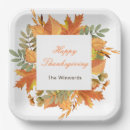 Search for thanksgiving paper plates Leaves
