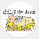 Search for jesus in manger stickers Baby