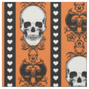 Search for halloween skull fabric Gothic