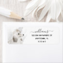 Search for white poodle dog return address labels Pet