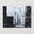Search for black white new york postcards Nyc skyline